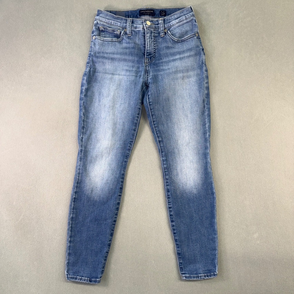 Lucky Brand Ava Mid Rise Skinny Ankle Jeans Medium Wash Blue Denim Womens 6/28A